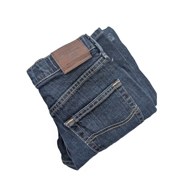 Lee Premium Select Adjustable Waist Blue Denim Straight Leg Jeans  Boy's Size 12 - Picture 3 of 5
